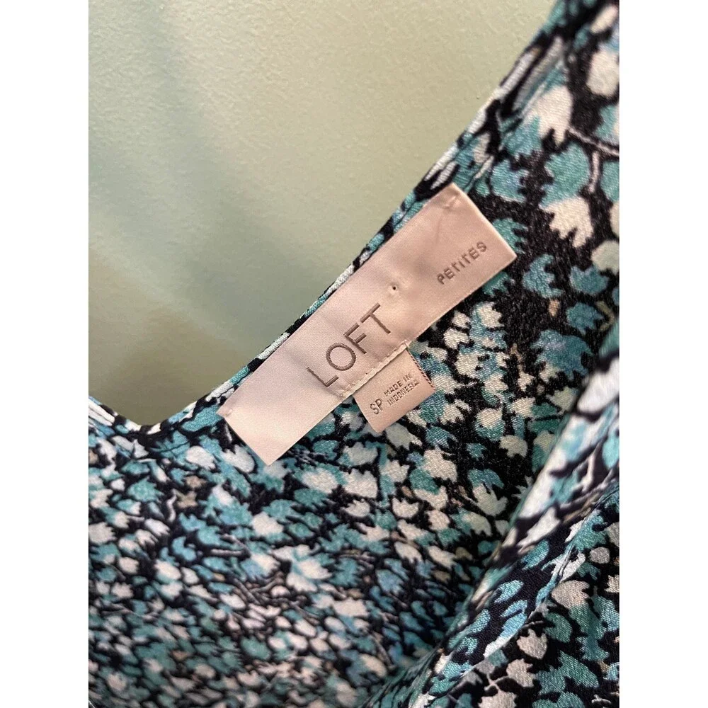 LOFT floral blouse size SP